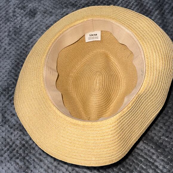 Men’s Straw Dress Fedora Hat with‎ Ribbon Stylish Fashion Dressy Casual - Picture 7 of 7